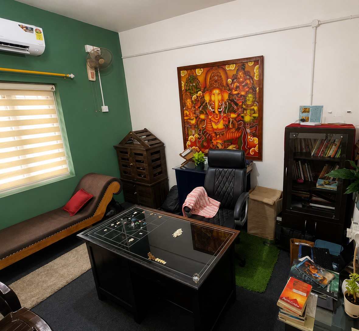 Sreevalsan's astrology consulting office in Malappuram, Kerala