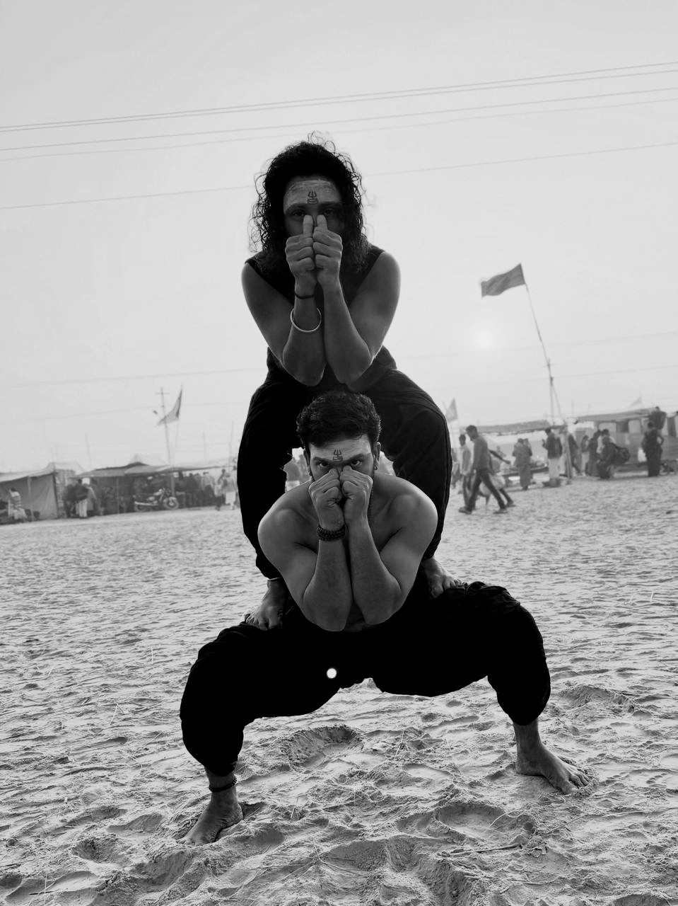 Sreevalsan at the Ganga shore during Maha Kumbh 2024
